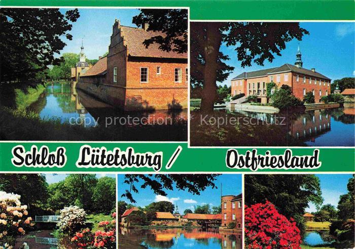 Luetetsburg NORDEN Ostfriesland Niedersachsen Schloss Wassergraben Schlosspark R