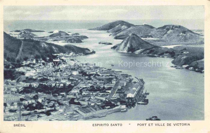 VITORIA Espirito Santo Brasil Hafen Bucht Stadtansicht Felsinseln Berge Hafenanl