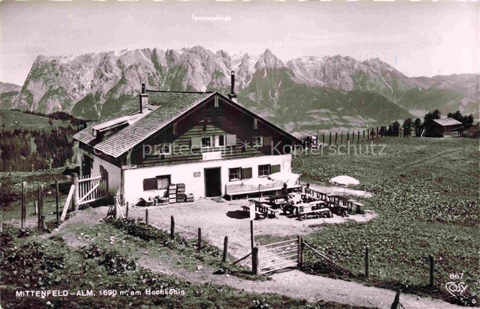 Mittenfeldalm 1690m Hochkoenig Pinzgau-Pongau AT Mittenfeld-Alm Hochkoenig Tenne