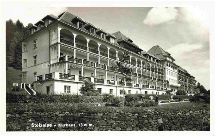 Stolzalpe Murau Steiermark AT Kurhaus Sanatorium Gebaeude Wald Balkone Echtfoto