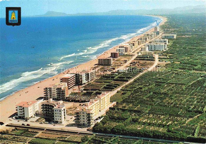 Playa de Gandia Playa Strand Hochhaeuser Neubau Orangenhaine Mittelmeer Kueste H