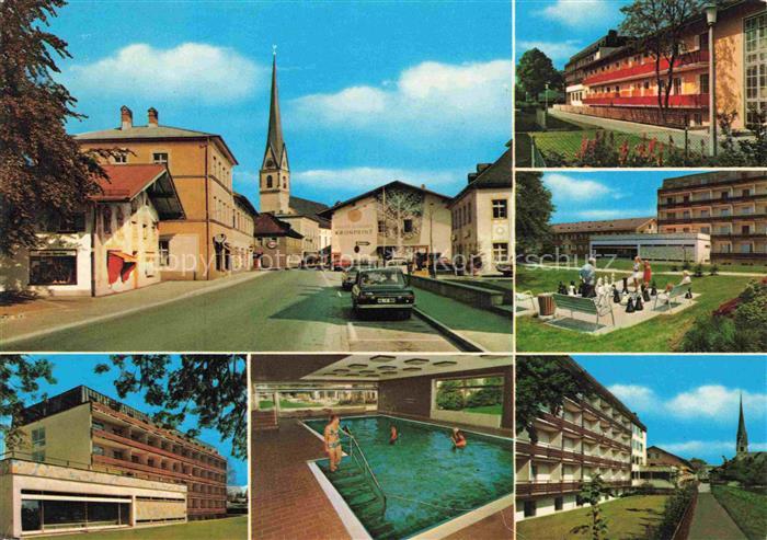 Prien Chiemsee Bayern Kurklinik-Kronprinz Chiemsee Luftkurort Kirchturm Hallenba
