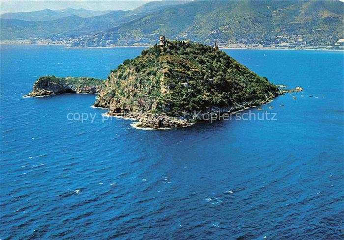 Isola Gallinara Albenga Liguria IT Isola-Gallinara Felseninsel Ligurisches-Meer