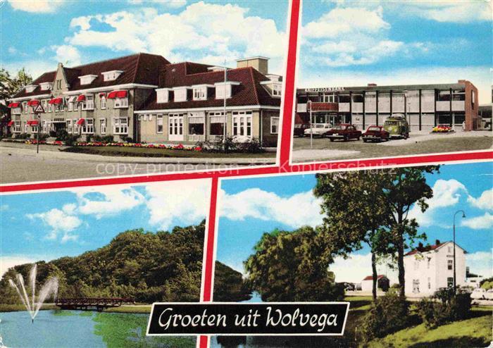 Wolvega Friesland NL Hotel Raiffeisen-Bank Stadtansicht Park Springbrunnen Villa