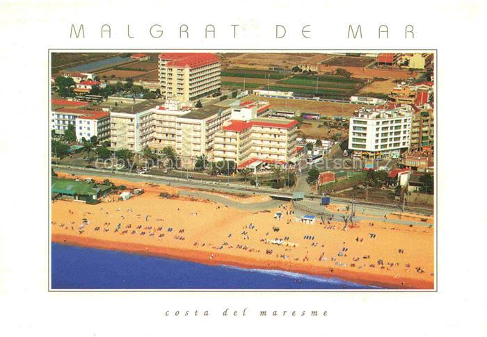 Malgrat-de-Mar Cataluna ES Costa-del-Maresme Vista-aèria Strand Hotels Kueste Sa
