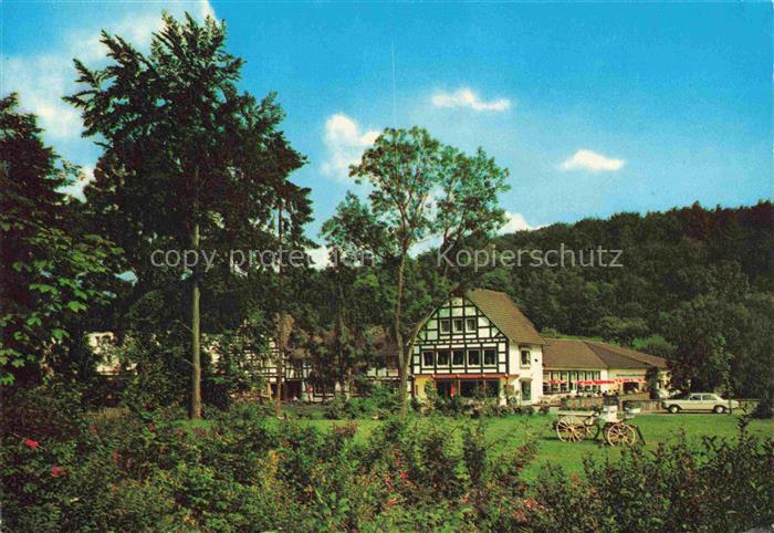 Hennef Sieg NRW Winterscheidermuehle Hotel-Restaurant Fachwerkhaus Garten Wald H