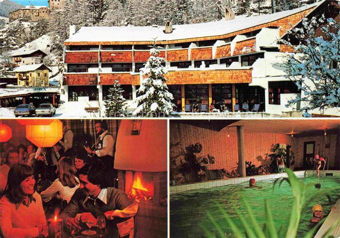 Sand  Taufers Suedtirol IT Hotel-Schmillerhof Winter Schnee Hallenbad Weinstube