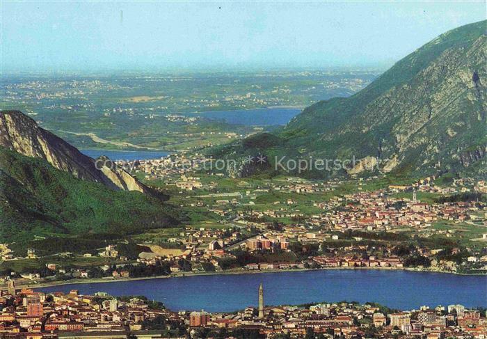 Lecco Lombardia IT Lago-di-Lecco Bergpanorama Valmadrera See-Oggiono See-Pusiano