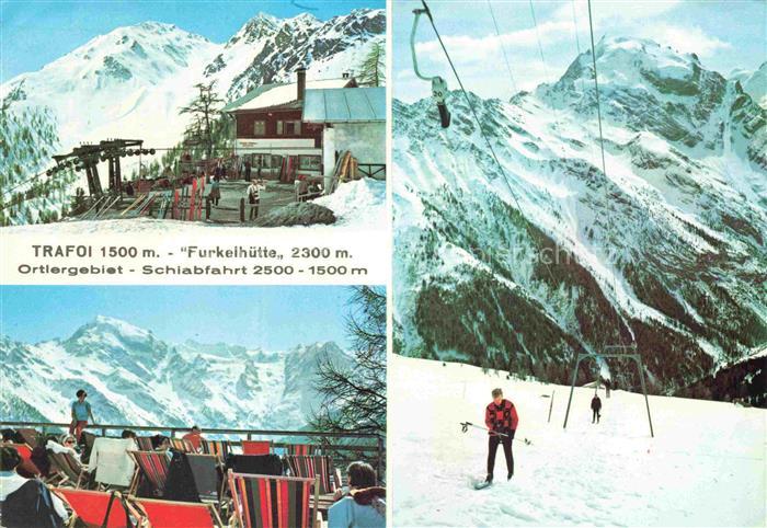 Trafoi Stilfs Bolzano Suedtirol IT Furkelhuette Skigebiet Ortlergebiet Sessellif