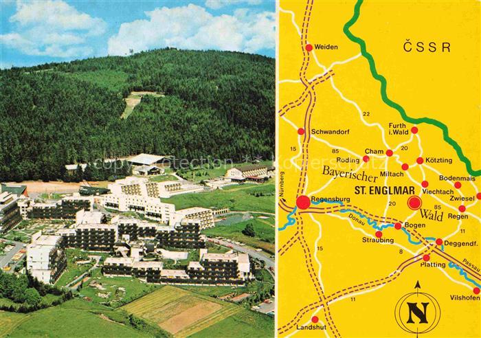 Sankt Englmar Straubing-Bogen Bayern Apart-Hotel-Predigtstuhl Fliegeraufnahme Wa