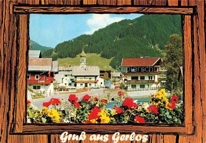 Gerlos Zillertal Tirol AT Kirchturm Café Dorf Blumen Wald Gerlosstein-Seilbahn Z