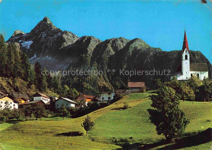 oetz Oetz oetztal Tirol AT Acherkogl Kirchturm Bergdorf Wiesen oetztal Bergmassi