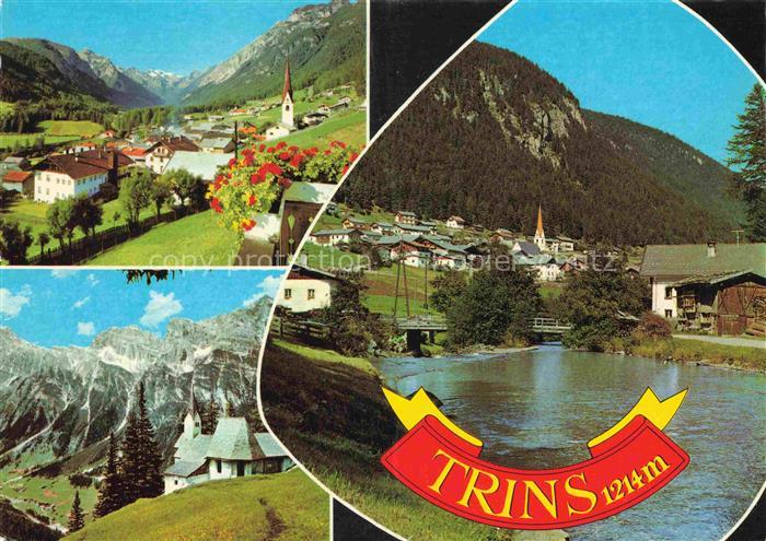 Trins Gschnitztal Innsbruck Tirol AT Gschnitztal Kirchturm Bergdorf Fluss Berge
