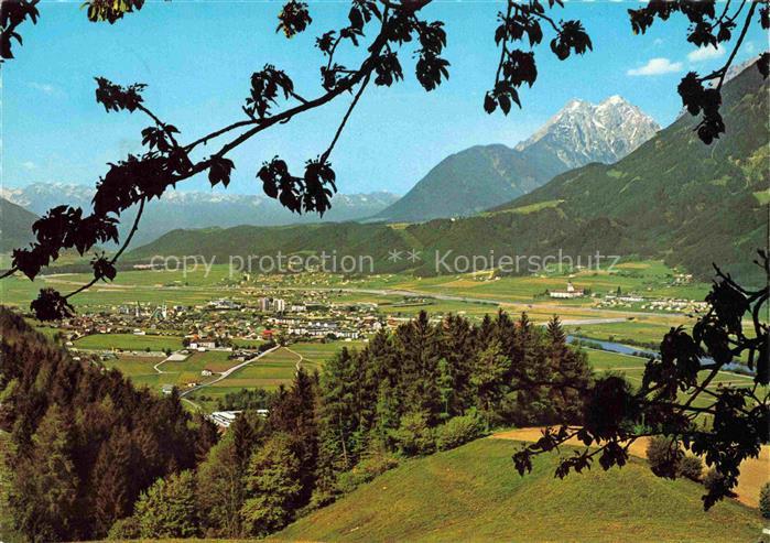 Schwaz Tirol AT Unterinntal Inn Stadtpanorama Walderkamp-Spitze Stift-Fiecht Hoc