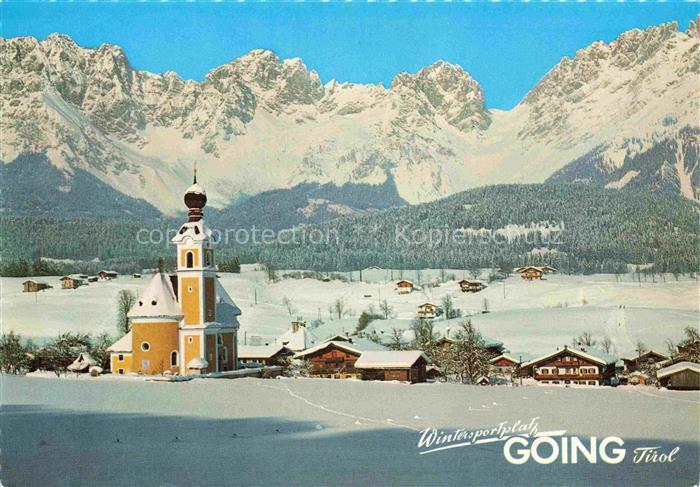 Going Ellmau Wilden Kaiser Tirol AT Wilder-Kaiser Kirche Winterlandschaft Sessel