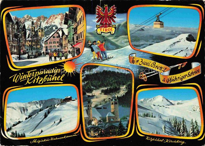 Kitzbuehel Tirol AT Stadtplatz Hornbahn Hahnenkamm Ehrenbachhoehe Fleckalmen Sei