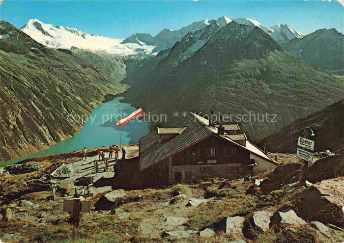 Olpererhuette 2389m Schwaz Tirol AT Olpererhuette Schlegeis-Stausee Hochfeiler W