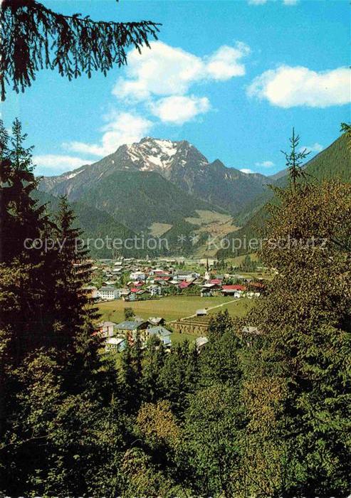 Mayrhofen Zillertal Tirol AT Gruenberg Zillertal Talpanorama Kirchturm Nadelbaeu