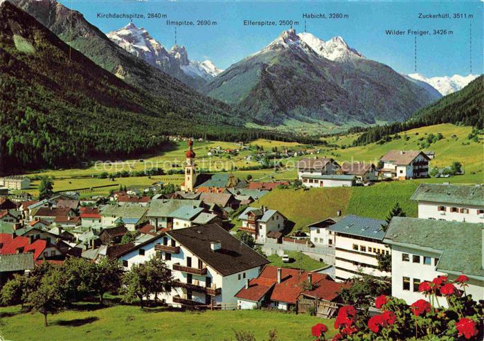 Fulpmes Innsbruck Tirol AT Kirchdachspitze Habicht Zuckerhuetl Bergpanorama Tald