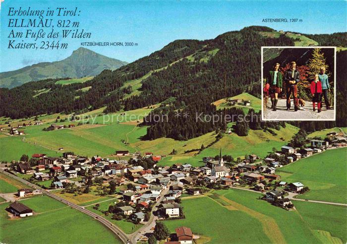 Ellmau Elmau Tirol AT Wilder-Kaiser Kitzbueheler-Horn Astenberg Sommer Luftbild