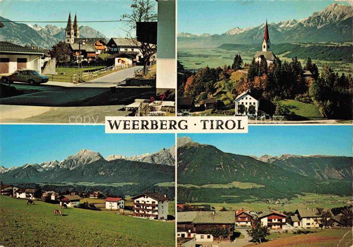 Weerberg Tirol AT Kirche Dorf Bergpanorama Almlandschaft Alpen Inntal Weide