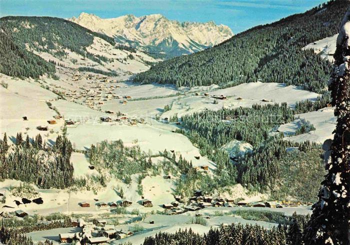 Wildschoenau Kufstein Tirol AT Muehltal Oberau Wilder-Kaiser Winterlandschaft Sc
