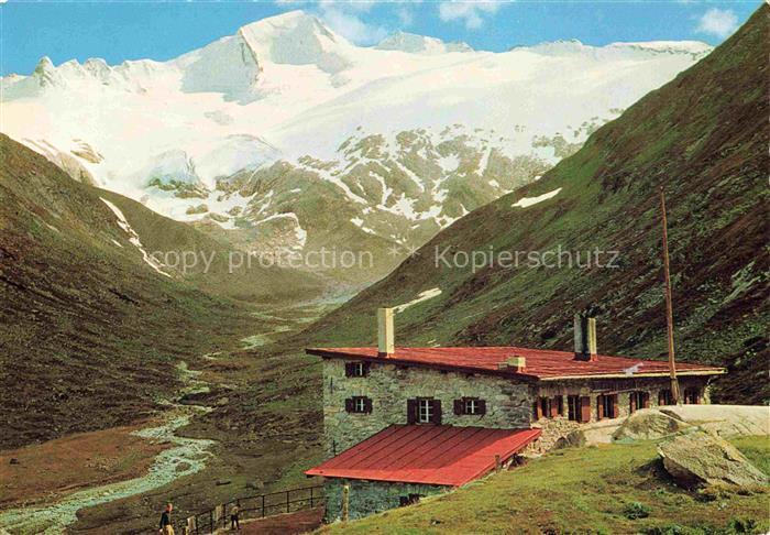 Osnabrueckerhuette 2030m Maltatal Kaernten AT Schutzhuette Gletscher Grosselendg