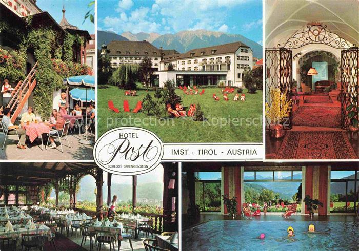 Imst Tirol AT Hotel-Post Schloss-Sprengenstein Hallenbad Hotelgarten Restaurant