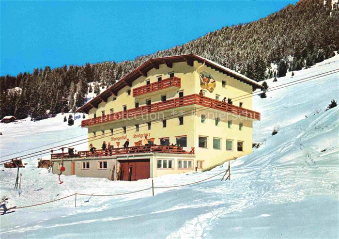 Jerzens Pitztal Tirol AT Hochzeigerhaus Alpengasthof-Hochzeiger Schilift Winter