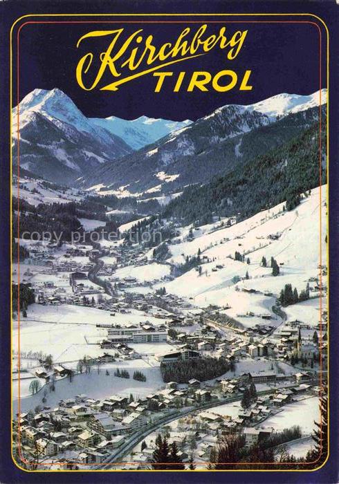 Kirchberg Tirol AT Kirchberg Skigebiet Rettenstein Winter Schnee Talansicht Kitz