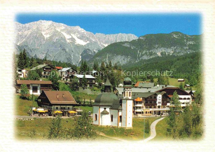 SEEFELD Tirol AT Seefeld Seekirchlein Barockkirche Karwendelgebirge Dorfzentrum