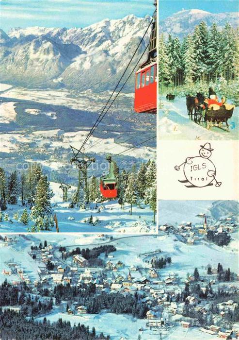 Igls Jgls Innsbruck Tirol AT Igls Patscherkofel Seilbahn Pferdeschlitten Luftbil