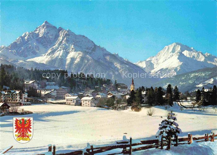 Igls Jgls Innsbruck Tirol AT Igls Serles Habicht Kirchturm Winterpanorama Tirolw