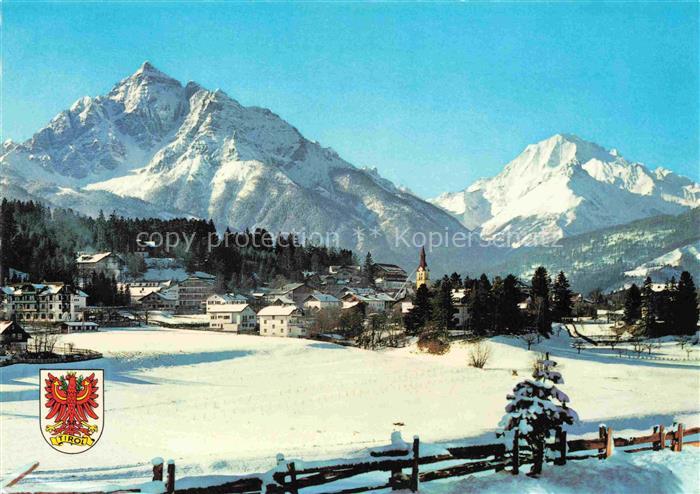 Igls Jgls Innsbruck Tirol AT Igls Serles Habicht Kirchturm Winterpanorama Tirolw
