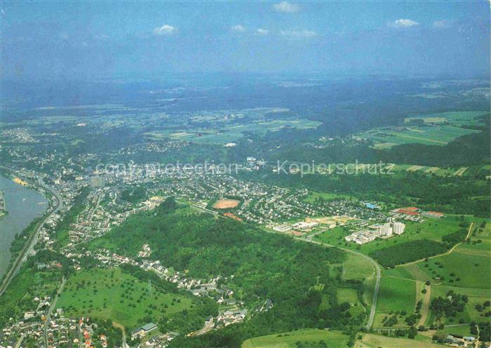 Vallendar Rhein Mallendarer-Berg Felder Wald Wohngebiete Hochhaus Sportplatz