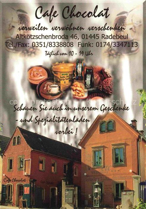 Radebeul Sachsen Café-Chocolat Altkoetzschenbroda Schokolade Geschenkeladen Hist
