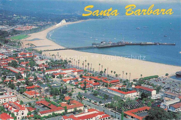 SANTA-BARBARA -by-the-Sea California USA Strand Pier Palmen Pazifik Spanischer-S