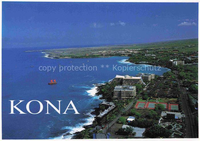 Kailua-Kona Kona-Bay Kona-Hilton Kona-Pier Pazifik Kueste Hotel Tennisplatz Sege