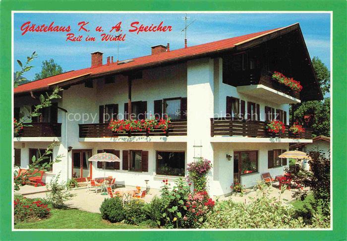 Reit im Winkl Traunstein Bayern Gaestehaus-Speicher Schmiedweg Balkon Blumen Gar