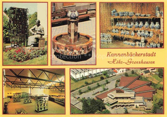 Hoehr-Grenzhausen Henklerin Toepferbrunnen Keramik-Museum-Westerwald Steinzeug S