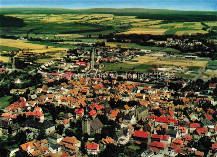 Hofgeismar Kassel Hessen Kirchturm Altstadt Dachlandschaft Felder Wald Luftaufna