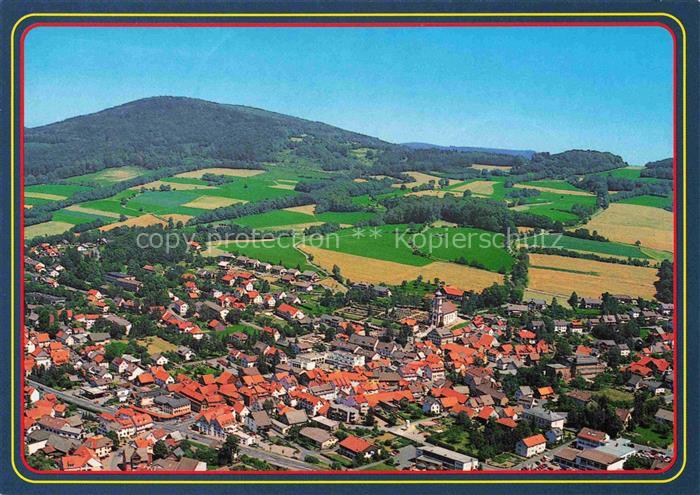 Hilders Rhoen Kirchturm Altstadt Dachlandschaft Felder Wald Rhoen Berge