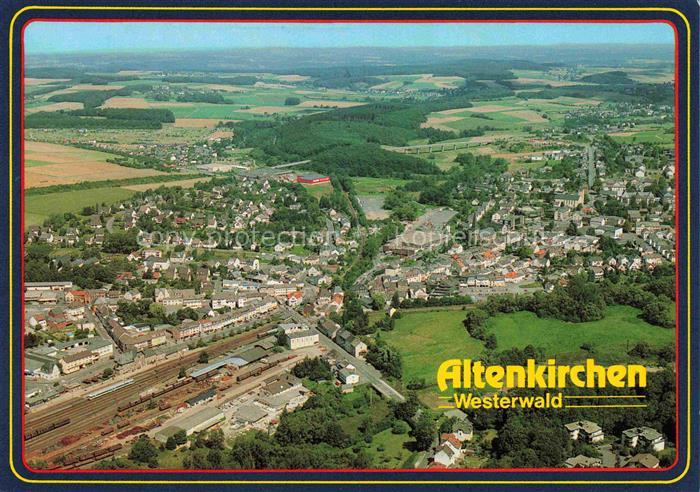 Altenkirchen  Westerwald Rheinland-Pfalz Kirchturm Bahnhof Stadtansicht Felder W