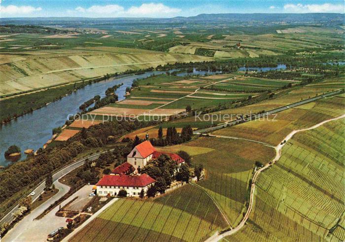 Vogelsburg Volkach Bayern Vogelsburg Kloster Main Weinberge Fliegeraufnahme Feld