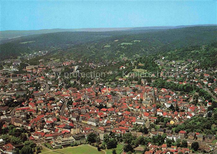Gelnhausen Hessen Kinzigtal Spessart Vogelsberg Kirchtuerme Altstadt Fliegeraufn