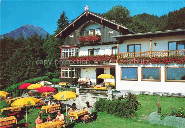 Buchau Oberaudorf Pension-Hummelei Berggasthof Terrasse Biergarten Ayrer-Braeu B
