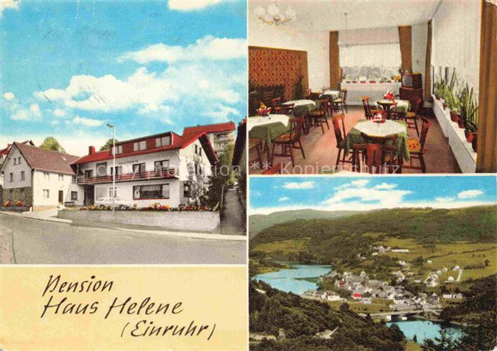 Einruhr Eifel Simmerath NRW Pension Gastraum Fruehstuecksraum Talblick Stausee A