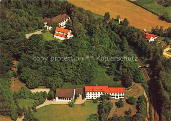 Erdweg Landvolkshochschule Tagungshaus Petersberg Wald Wiesen Felder Bahnlinie