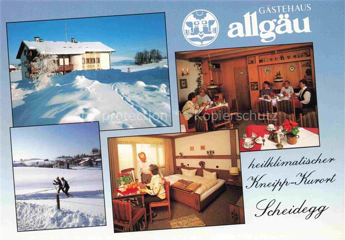 Buchenbuehl Scheidegg Gaestehaus-Allgaeu Kneipp-Kurort Dreilaendereck Winter Ski