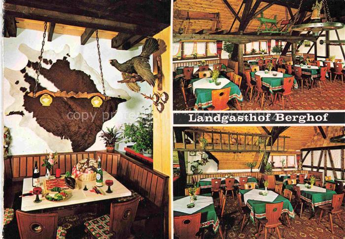 Gremmelsbach Triberg Schwarzwald BW Landgasthof-Berghof Gaststube Schwarzwald Ho